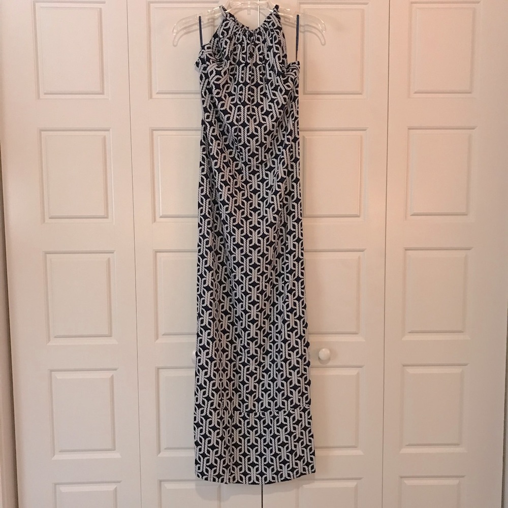 Navy & White Escapada Maxi Dress